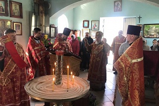 В день памяти благоверных князей Бориса и Глеба правящий архиерей возглавил Литургию в Борисоглебской часовне г. Турова